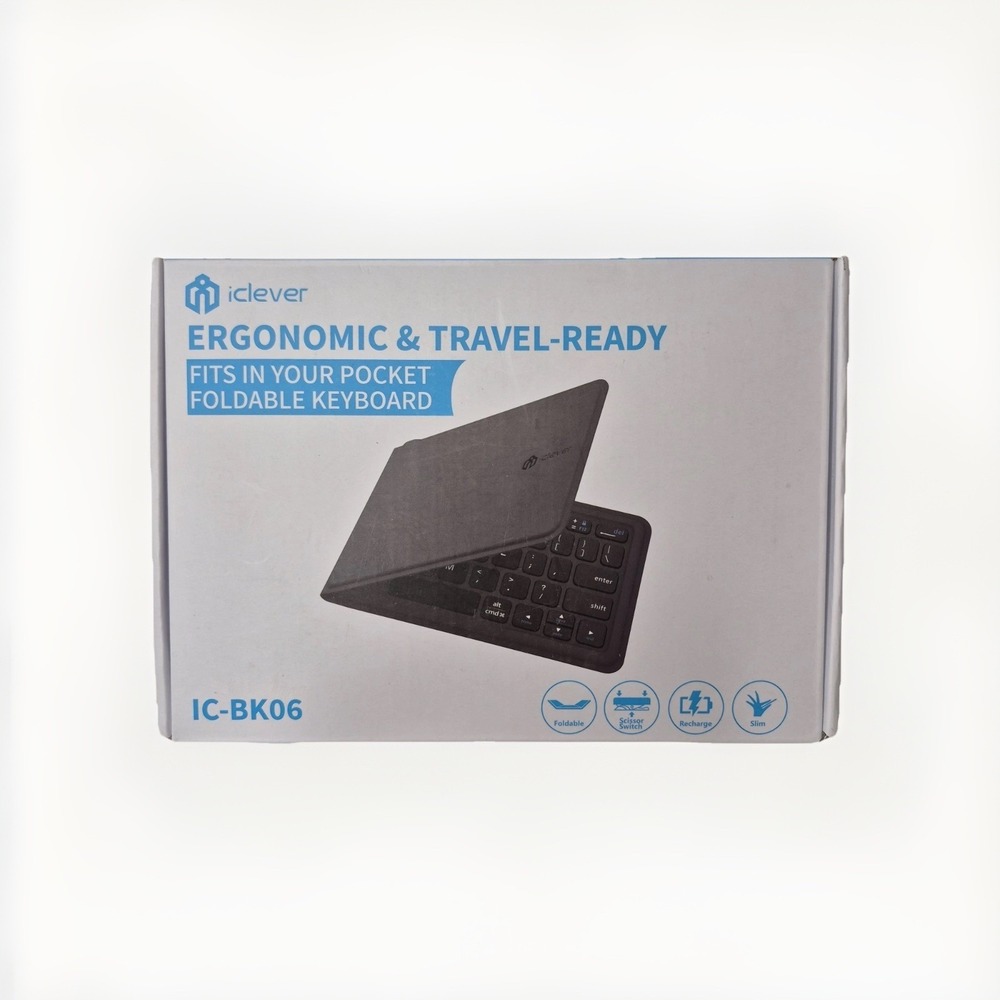 iClever BK06 Split Foldable Wireless Keyboard Bluetooth New Portable